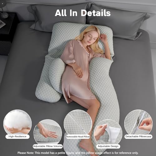 Pregnancy Pillow for Sleeping, Full Body Maternity Pillow - Image 6