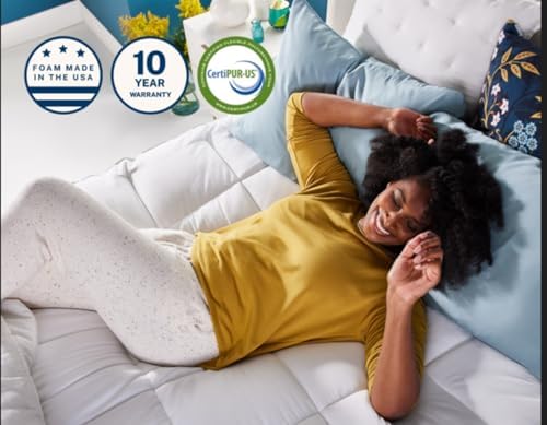 Sleep Innovations Dual Layer 4 Inch Memory Foam Mattress Topper, Queen Size - Image 6