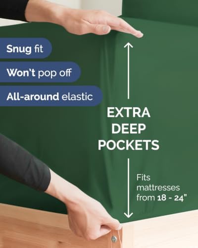 CGK Linens 2 Pack Extra Deep Cal King Fitted Sheets - Image 2