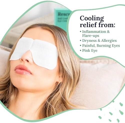 CorneaCare Rescue Self Cooling Hydrogel Compress | Cold Eye Mask | 12 Count - Image 2