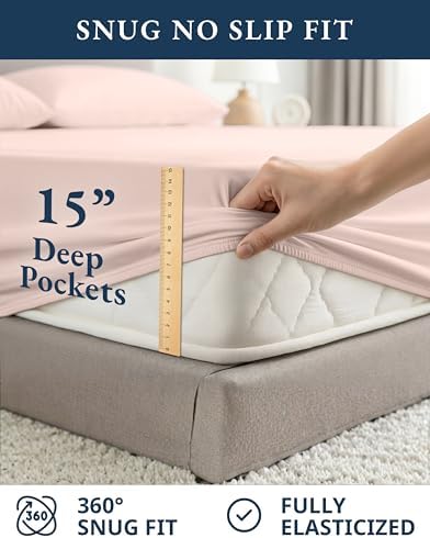 LANE LINEN Full Size Sheet Set 100% Organic Cotton Percale 4pc - Image 7