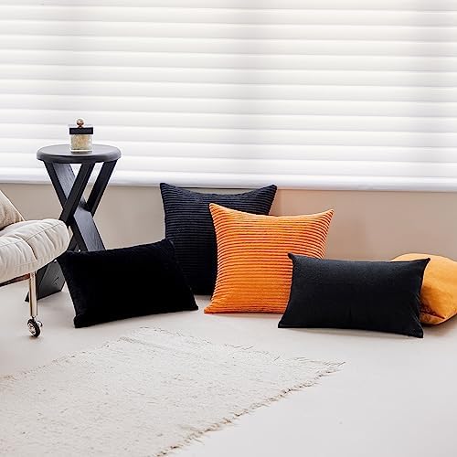 Home Brilliant Striped Corduroy Pillow Covers - Image 3