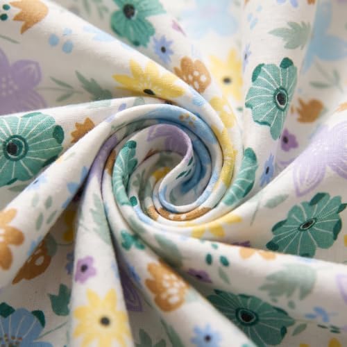 Mywinlle Farmhouse Garden Floral Ruffle Throw Pillow Covers Set of 2, 100% - Image 6