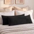 Fancy Homi Set of 2 Black Boho Long Lumbar Body Decorative Throw Pillow Cover by Fancy+Homi