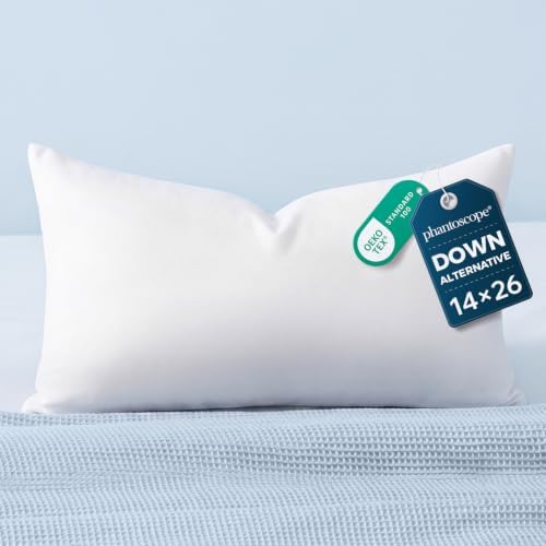 Phantoscope 14x26 Pillow Insert, Soft Lumbar Support Pillow by Phantoscope
