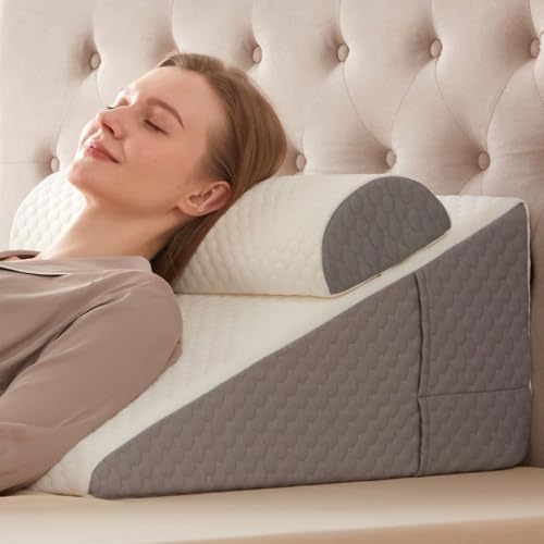 Simpledad 2PCS Wedge Pillow, Back Pain Relief, Cooling Memory Foam Top by Simpledad