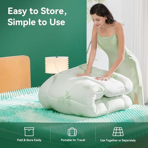 Queen Memory Foam Mattress Topper 4 Inch - Image 5
