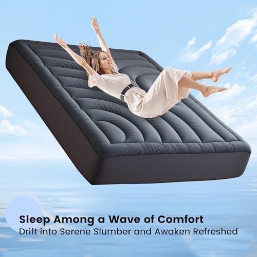 Waterproof Mattress Pad Full, Quilted Fitted Full Mattress Protector - Image 3