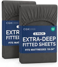 CGK Linens 2 Pack Extra Deep King Fitted Sheets by CGKUnlimited