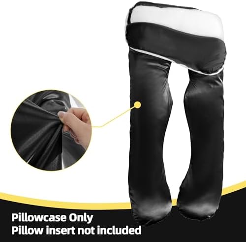 BALAPET Silky Satin Pregnancy Pillow Cover, U Shaped Luxurious Smooth Maternity - Image 2