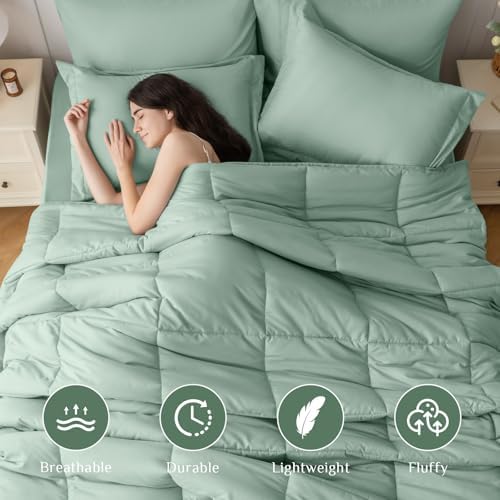JOLLYVOGUE California King Comforter Set, Ultra-Soft Bed in a Bag Cal King Size - Image 2