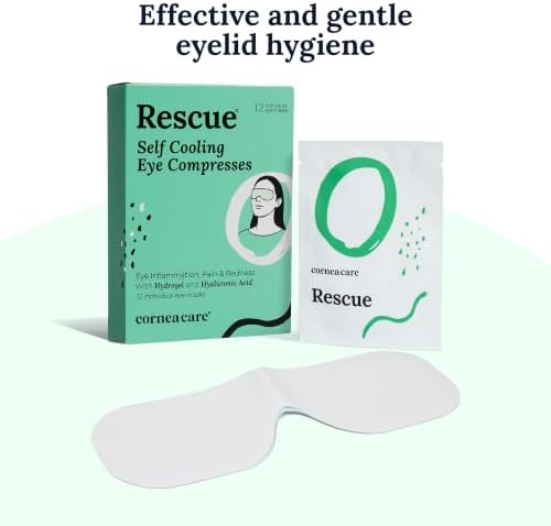 CorneaCare Rescue Self Cooling Hydrogel Compress | Cold Eye Mask | 12 Count - Image 3
