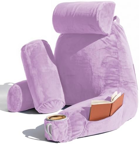 Nestl Reading Pillow with Shredded Memory Foam Includes 2 Neck and Lumber by Nestl
