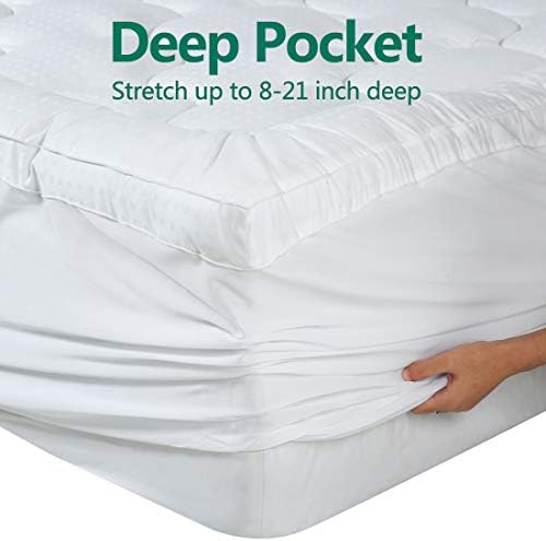 COHOME Cal King Mattress Topper, Extra Thick Cooling Mattress Pad - Image 4