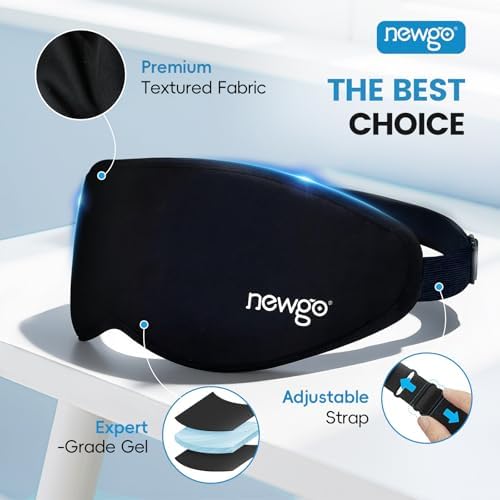 NEWGO 3D Cooling Eye Mask, Weighted Eye Mask - Image 4