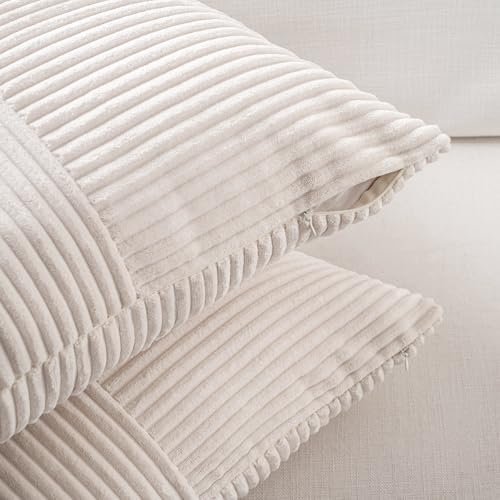 Fancy Homi Set of 2 Cream Boho Long Lumbar Body Decorative Throw Pillow Cover - Image 4