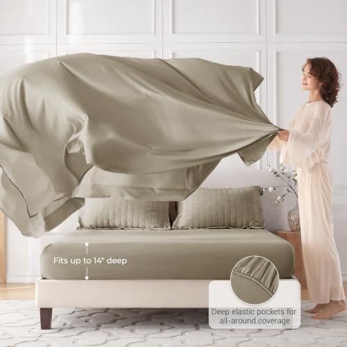 MUXHOMO 7 Pieces California King Comforter Set, Seersucker Bed in a Bag Cal - Image 3