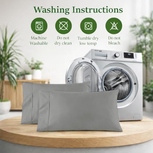 Cotton Delight 100% Organic Cotton Standard Pillowcases Set of 2 – 600 Thread - Image 6
