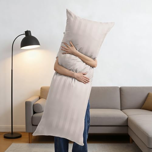100% Egyptian Cotton Body Pillow Cover Long Pillow Case 600 Thread Count - Image 5