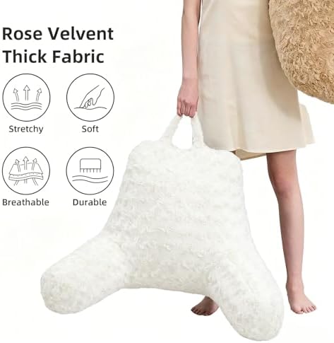 Reading Pillow, Rose Velvet Back Pillow - Image 6