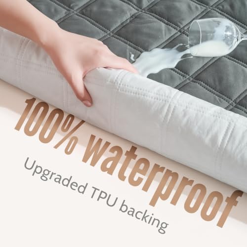 Downstoria Waterproof Mattress Protector, Full Size Mattress Pad, Soft - Image 4