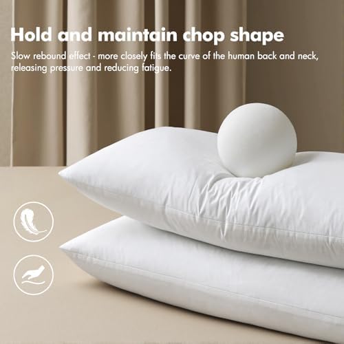 MIULEE Feather Pillow Insert 14x22, Throw Pillow - Image 5