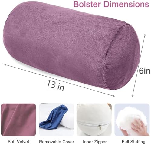 1 MIDDLE ONE Round Cylinder Bolster Pillow - Image 2