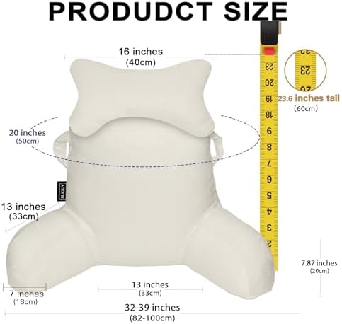 SLIGUY Reading Pillow for Sitting in Bed Couch Adult, Back Pillow - Image 2