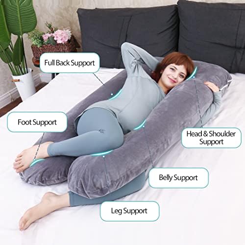 MOON PINE Pregnancy Pillow, U Shaped Full Body Pillow - Image 2