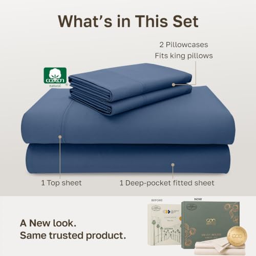 California Design Den 600 Thread Count Cotton Sheets California King Set - Image 3