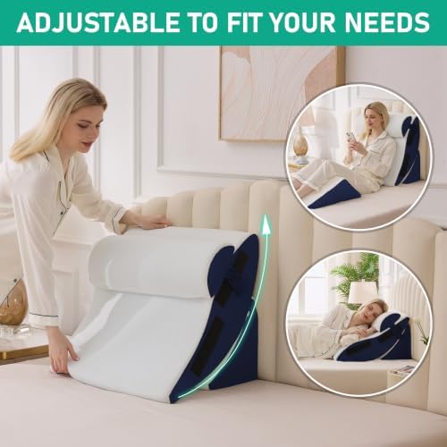 4PCS Wedge Pillow Set for After Surgery, Orthopedic Bed Wedge Pillow for Back - Image 4