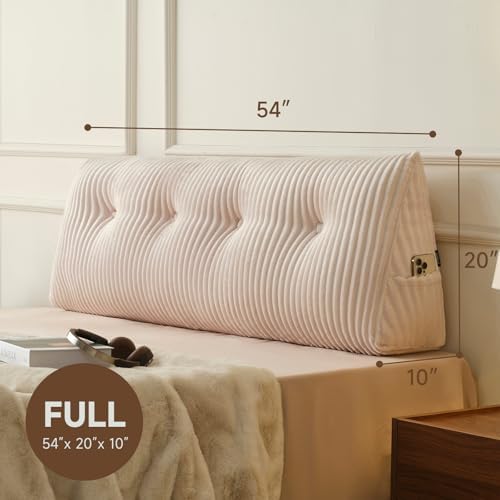 Z-hom Large Headboard Pillow Full, NO ROLL Pillow, Wedge Pillow Headboard - Image 3