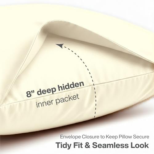 QUEENSBAY Standard Pillow Cases Set of 2, Microfiber Cooling Pillowcases - Image 4