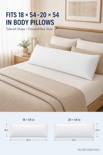 KISSKI Cooling Body Pillow Cover, Quilted Pillowcase - Image 2