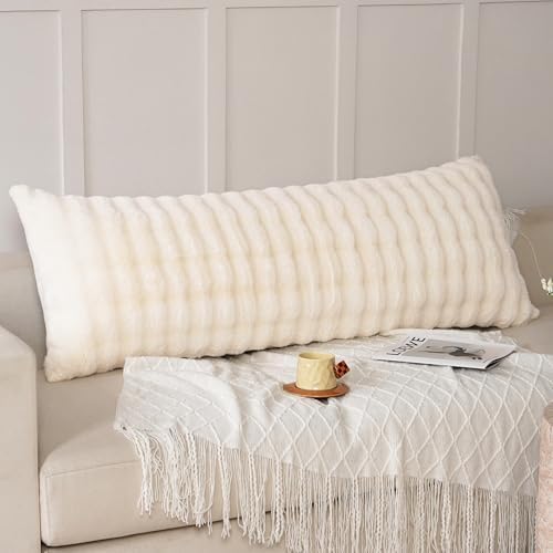 Fluffy Faux Fur Body Pillowcase, Luxury Bubble Waffle Carved Plush Long Size - Image 3