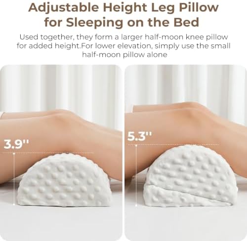 Half Moon Leg Bolster for Back Sleeping Relieve Lower Back, Knee Leg Stress - Image 2
