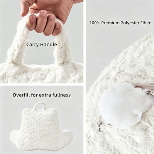 Reading Pillow, Rose Velvet Back Pillow - Image 5
