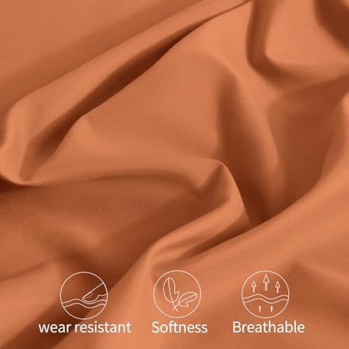 Horbaunal Microfiber Pillowcases Queen Size, Caramel Pumpkin, 2 Pack - Image 6