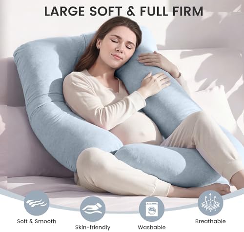 Jcickt Pregnancy Pillow for Sleeping, 59 inch Maternity Pillow - Image 3