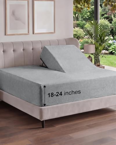 CGK Linens Deep Flex Top Split Head King Fitted Sheet by CGKUnlimited