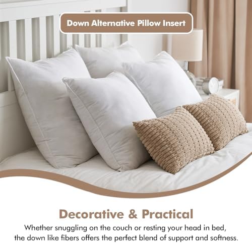 MIULEE 14x20 Inch Synthetic Down Alternative Pillow Insert - Image 2