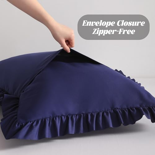 BEDSUM King Ruffled Pillow Shams - Image 5