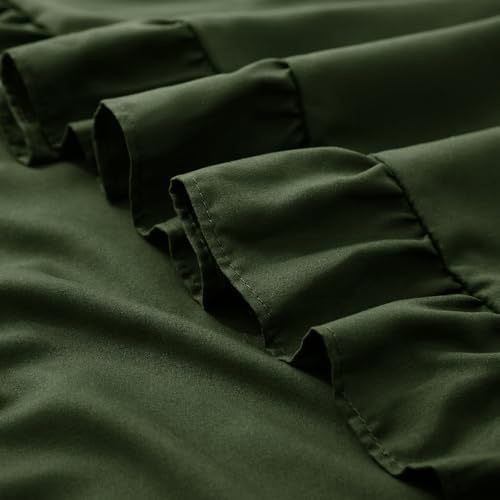 KKJIAF 2 Pack Ruffle Pillow Cases 22x22 Inches, Olive Green - Image 7