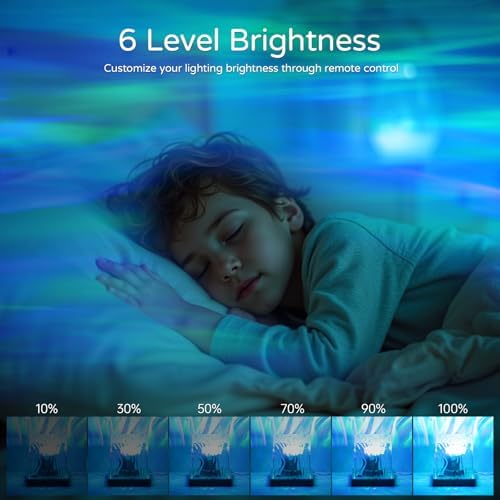 Northern Lights Projector Rechargeable,4.5" Aurora Light Projector Ocean Lamp Mood Ambient Lighting with 16 Colors and Aurora Drift Effects for Room Decor Teen Girl Gifts Classroom - Cordless - Image 4