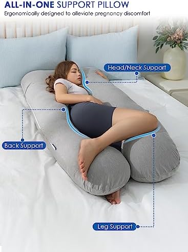 QUEEN ROSE Pregnancy Pillows, Cooling Maternity Pillow - Image 3