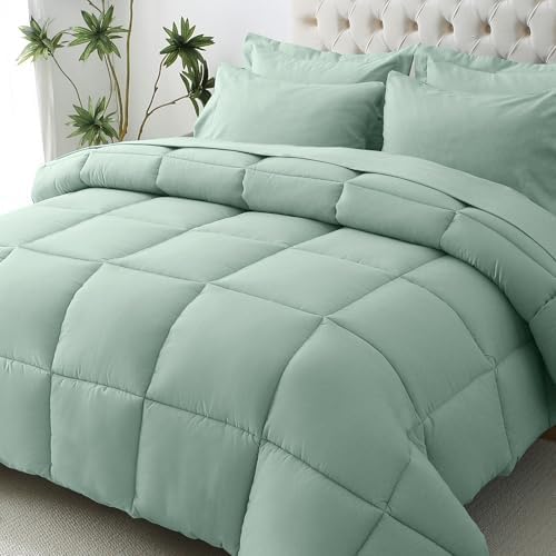 JOLLYVOGUE Full Comforter Set, Ultra-Soft Bed in a Bag Full Size 7 Pieces by JOLLYVOGUE