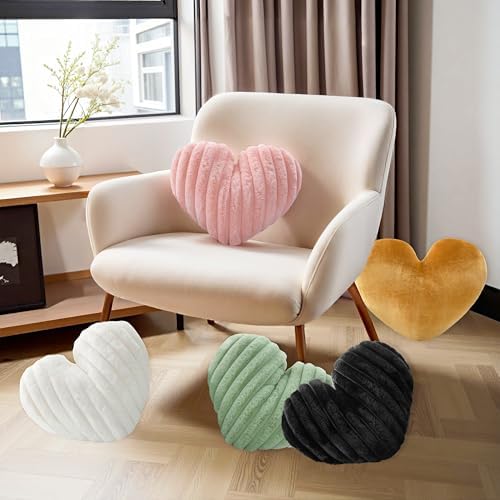 16 Inch Heart Pillow Cute Soft Decorative Throw Pillows, Heart Shaped Fluffy - Image 5