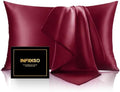 INFIIXSO Silk Pillow Cases 2 Pack, Standard Size, Hidden Zipper by INFIIXSO