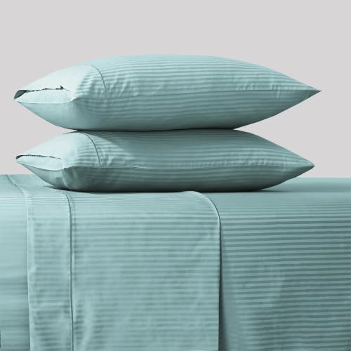 Feather & Stitch 100% Cotton Sateen 500 TC Cal King Size Bed Sheet Set - Image 4