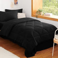 CozyLux Twin XL Comforter Set 68"x88" Black by CozyLux